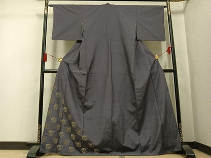 平和屋着物●京の名門・菱屋六右ェ門　紬　訪問着　風神雷神　正絹　逸品　AABL1300ph