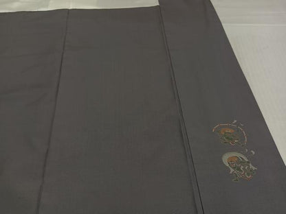 平和屋着物●京の名門・菱屋六右ェ門　紬　訪問着　風神雷神　正絹　逸品　AABL1300ph