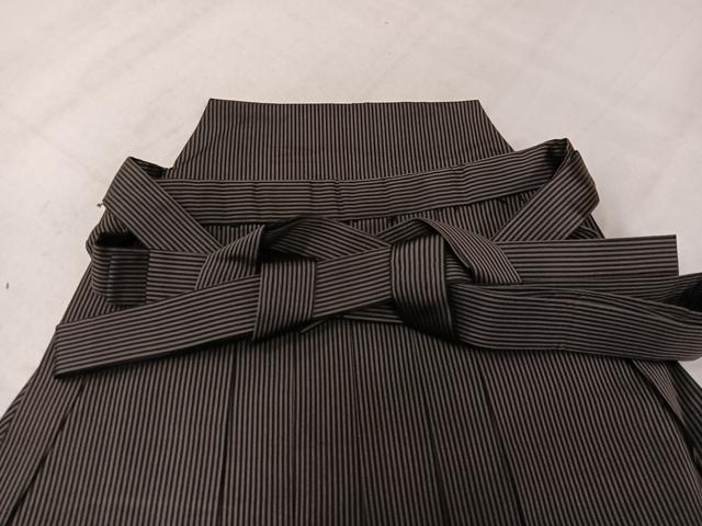 平和屋着物●男性　馬乗り袴　縞　正絹　逸品　AABL1301ph