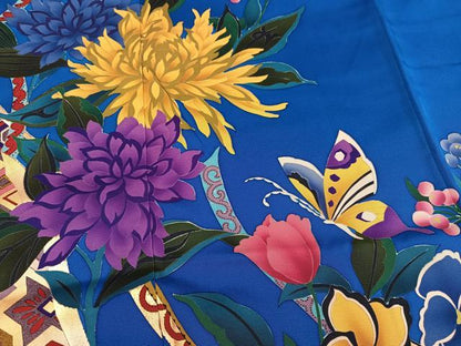 平和屋着物●豪華振袖　花蝶文　正絹　逸品　AABL1306ph