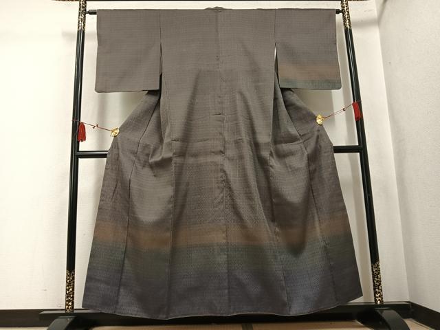 平和屋着物●訪問着　お召地　霞文　正絹　逸品　AABL1308ph