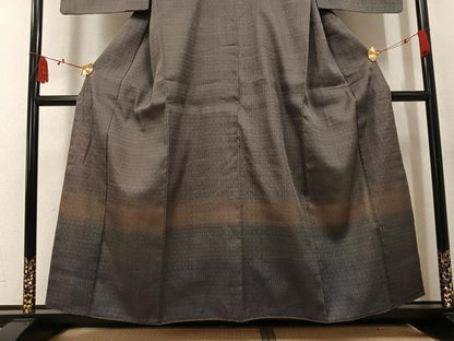 平和屋着物●訪問着　お召地　霞文　正絹　逸品　AABL1308ph