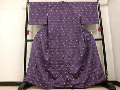 平和屋着物●上質な紬　琉球絣　正絹　逸品　AABL1309ph