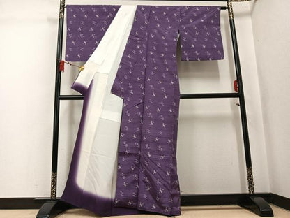 平和屋着物●上質な紬　琉球絣　正絹　逸品　AABL1309ph