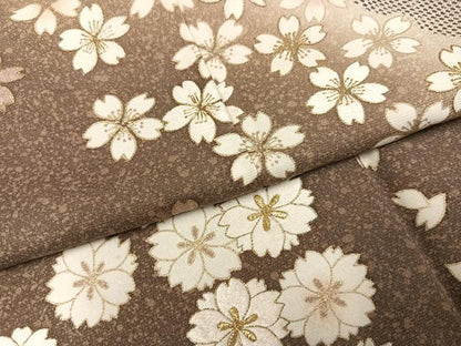 平和屋着物●訪問着　中国三大刺繍　汕頭刺繍　スワトウ刺繍　舞桜文　暈し染め　金彩　正絹　逸品　未使用　AABL1310ph