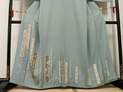 平和屋着物●本加賀友禅作家　能川光陽　訪問着　花鳥文　正絹　逸品　AABL1313ph