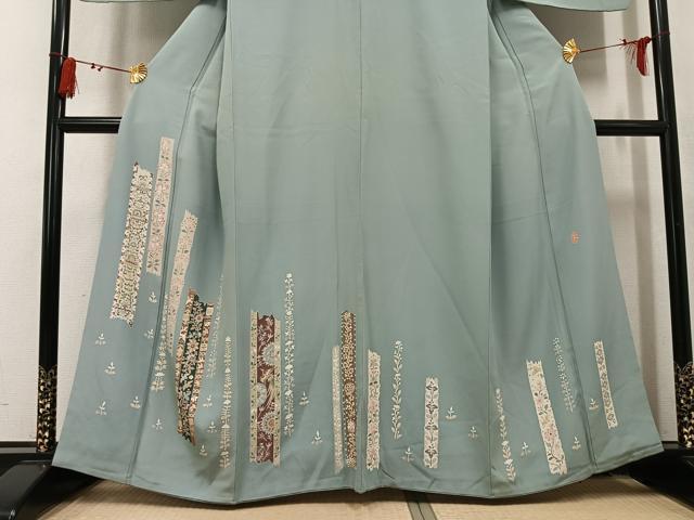 平和屋着物●本加賀友禅作家　能川光陽　訪問着　花鳥文　正絹　逸品　AABL1313ph