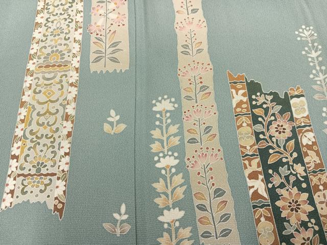 平和屋着物●本加賀友禅作家　能川光陽　訪問着　花鳥文　正絹　逸品　AABL1313ph