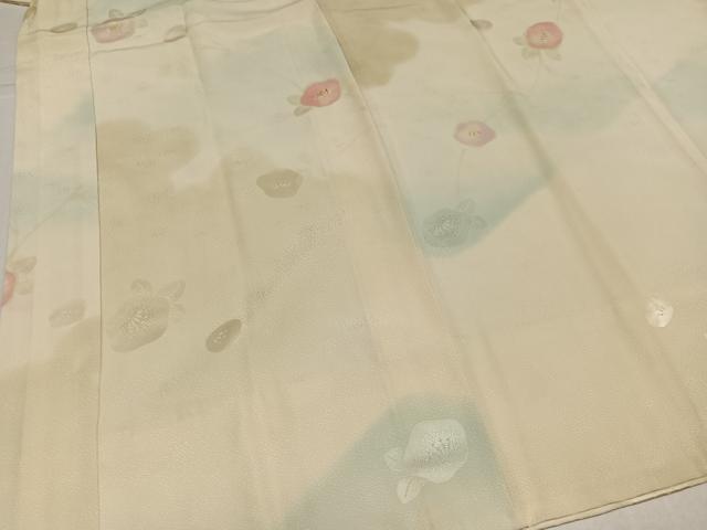 平和屋着物●長襦袢　袷　牡丹　草木染　梅　正絹　逸品　AABL1317ph