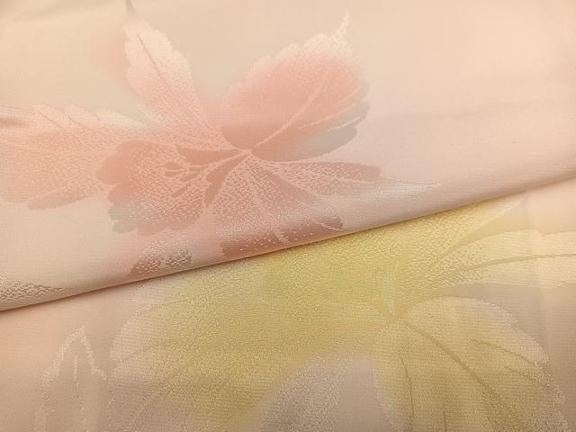 平和屋着物●振袖用長襦袢　袷　舞花文　暈し染め　正絹　逸品　AABL1326ph