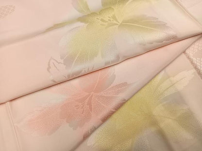 平和屋着物●振袖用長襦袢　袷　舞花文　暈し染め　正絹　逸品　AABL1326ph