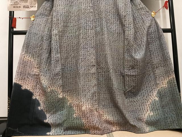 平和屋着物●菅原工房　菅原結作　漢方染紬　訪問着　雪輪文　証紙付き　正絹　逸品　未使用　AABL1328ph