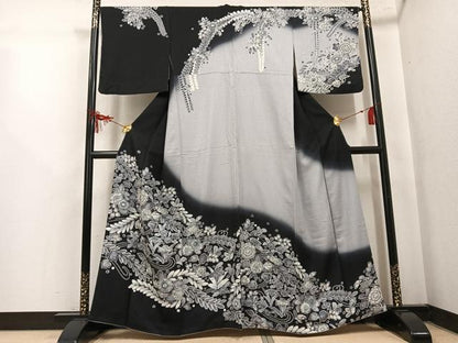平和屋着物●訪問着　辻が花　絞り　暈し染め　正絹　逸品　AABL1330ph