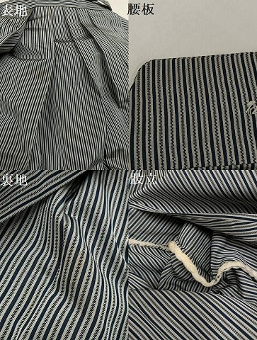 平和屋着物●男性　馬乗り袴　縞　正絹　逸品　AABL1335ph