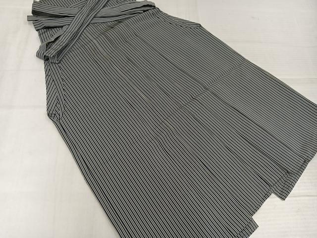 平和屋着物●男性　馬乗り袴　縞　正絹　逸品　AABL1335ph