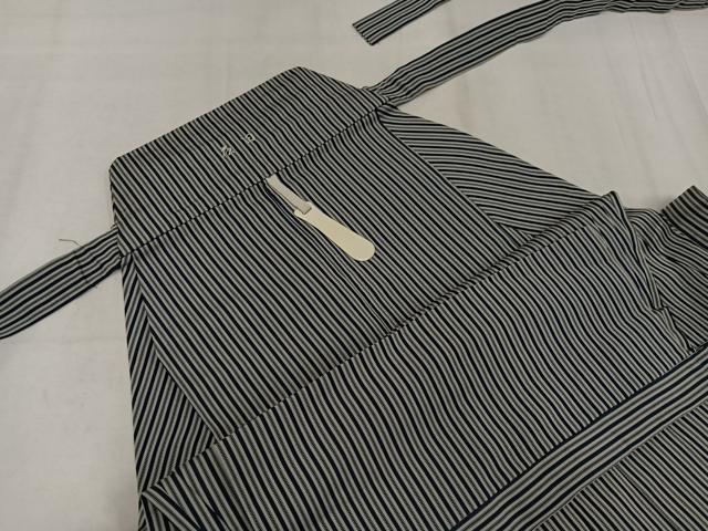 平和屋着物●男性　馬乗り袴　縞　正絹　逸品　AABL1335ph