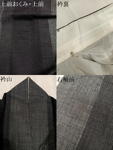 平和屋着物●上質な紬　間道　正絹　逸品　AABL1343ph