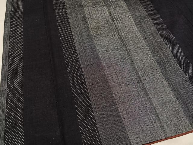 平和屋着物●上質な紬　間道　正絹　逸品　AABL1343ph