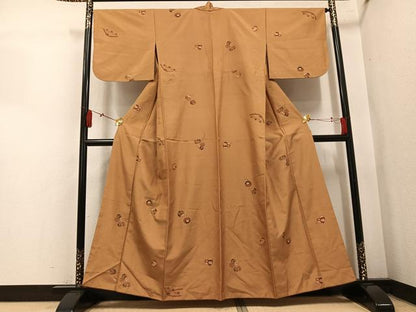 平和屋着物●京の名門・菱屋六右ェ門　紬　玩具文　胴抜き仕立て　正絹　逸品　AABL1344ph