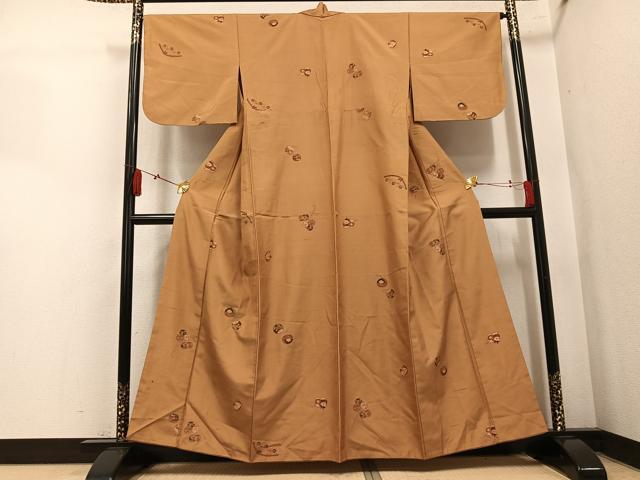 平和屋着物●京の名門・菱屋六右ェ門　紬　玩具文　胴抜き仕立て　正絹　逸品　AABL1344ph