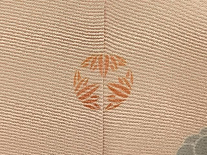 平和屋着物●訪問着　友禅　作家物　草花文　暈し染め　正絹　逸品　未使用　AABL1347ph