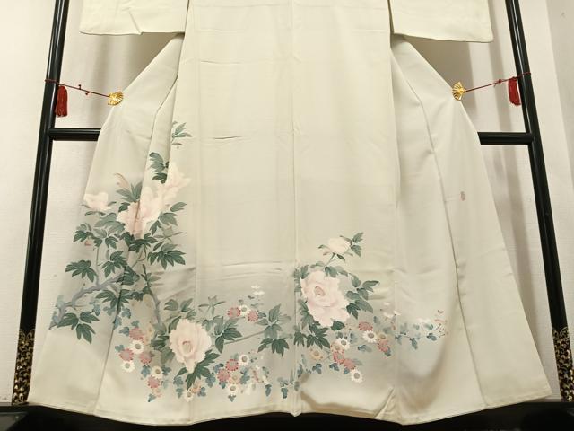 平和屋着物●豪華色留袖　友禅　作家物　枝花文　暈し染め　正絹　逸品　AABL1349ph
