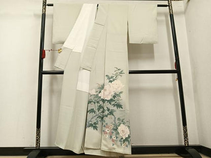 平和屋着物●豪華色留袖　友禅　作家物　枝花文　暈し染め　正絹　逸品　AABL1349ph