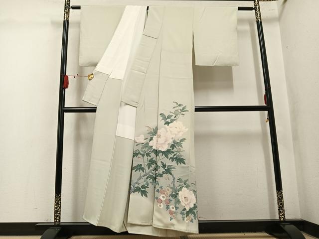 平和屋着物●豪華色留袖　友禅　作家物　枝花文　暈し染め　正絹　逸品　AABL1349ph
