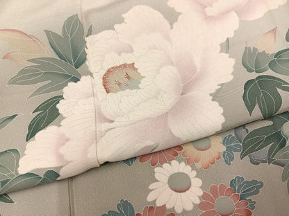 平和屋着物●豪華色留袖　友禅　作家物　枝花文　暈し染め　正絹　逸品　AABL1349ph