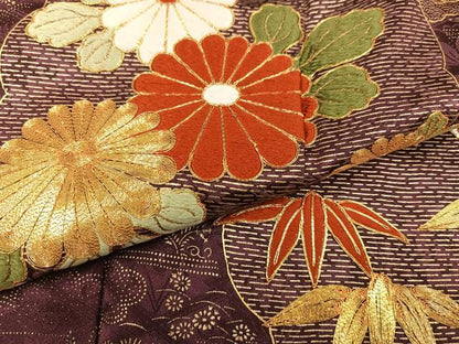 平和屋着物●豪華振袖　絞り　駒刺繍　松竹梅雪輪文　金彩　鈴乃屋扱い　正絹　逸品　AABL1353ph
