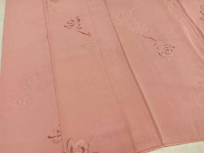 平和屋着物▼上質な小紋　地紋起こし　花地紋　正絹　逸品　AABL1358ph