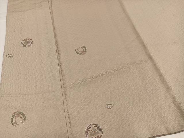 平和屋着物●友禅作家の巨匠　浅井青仁　小紋　草花文　金彩　正絹　逸品　AABL1359ph