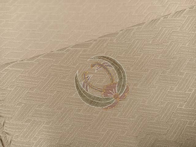 平和屋着物●友禅作家の巨匠　浅井青仁　小紋　草花文　金彩　正絹　逸品　AABL1359ph