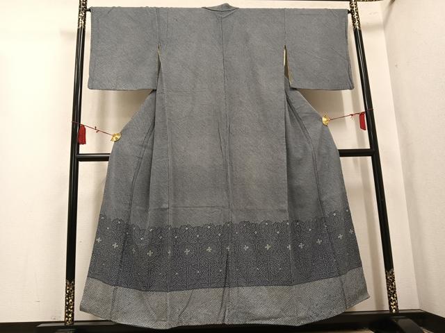平和屋着物●色留訪問着　総絞り　草花文　正絹　逸品　AABL1360ph