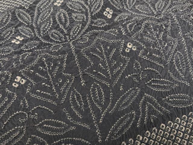 平和屋着物●色留訪問着　総絞り　草花文　正絹　逸品　AABL1360ph