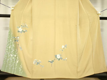 平和屋着物●十日町友禅作家　岡村蒼風　訪問着　枝花文　暈し染め　正絹　逸品　AABL1362ck