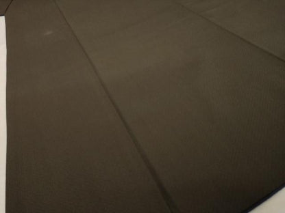 平和屋着物●男性　お召　檳榔子染　正絹　逸品　AABL1365ck