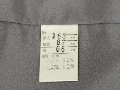 平和屋着物●小振袖　二尺袖　雪輪笹竹地紋　雀茶色　AABL1366ck
