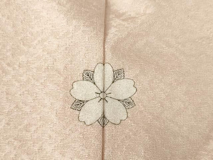 平和屋着物●色留袖　芙蓉庵　草花地紋　桜色　ロング丈　正絹　逸品　AABL1371ck