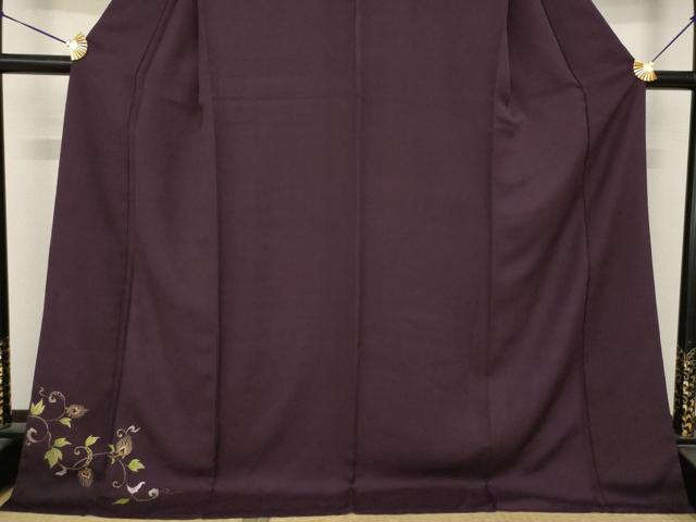 平和屋着物●色留訪問着　花唐草文　金彩　ロング丈　正絹　逸品　AABL1372ck