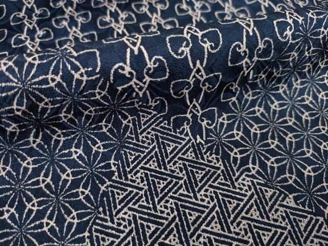 平和屋着物●上質な小紋　割付き文　正絹　逸品　AABL1373ck