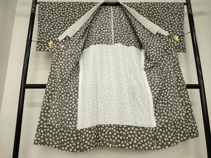 平和屋着物●長襦袢　無双仕立て　兎　桜　正絹　逸品　未使用　AABL1374ck