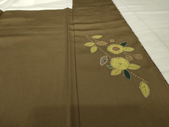 平和屋着物●訪問着　辻が花　遠山花文　暈し染め　ロング丈　正絹　逸品　AABL1376ck