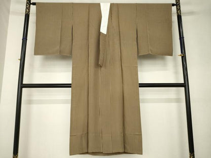 平和屋着物●長襦袢　無双仕立て　縞　正絹　逸品　AABL1379ck