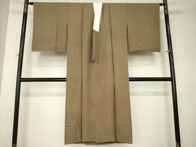 平和屋着物●長襦袢　無双仕立て　縞　正絹　逸品　AABL1379ck