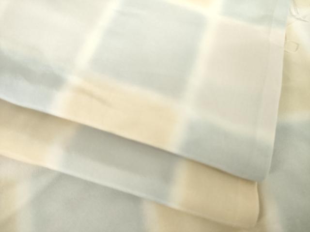 平和屋着物●長襦袢　無双仕立て　市松文　暈し染め　正絹　逸品　AABL1382ck