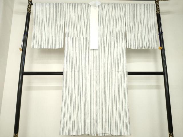 平和屋着物●長襦袢　単衣　縞　正絹　逸品　AABL1383ck