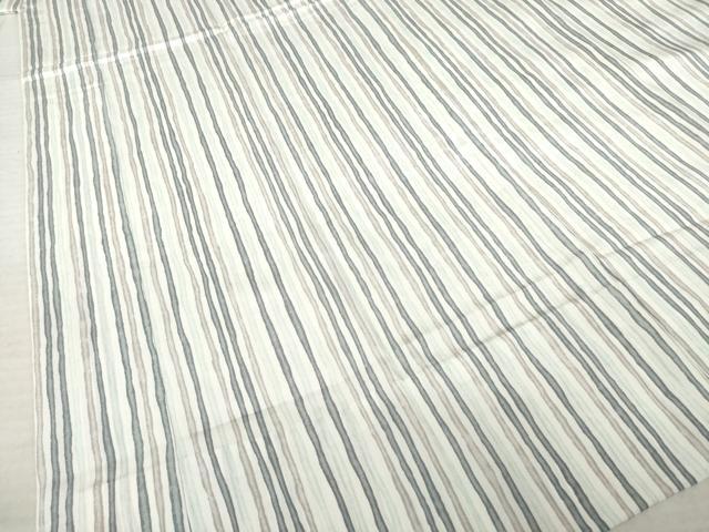 平和屋着物●長襦袢　単衣　縞　正絹　逸品　AABL1383ck