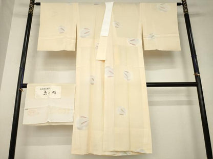 平和屋着物●長襦袢　無双仕立て　手描き　兎　反端付き　正絹　逸品　AABL1385ck