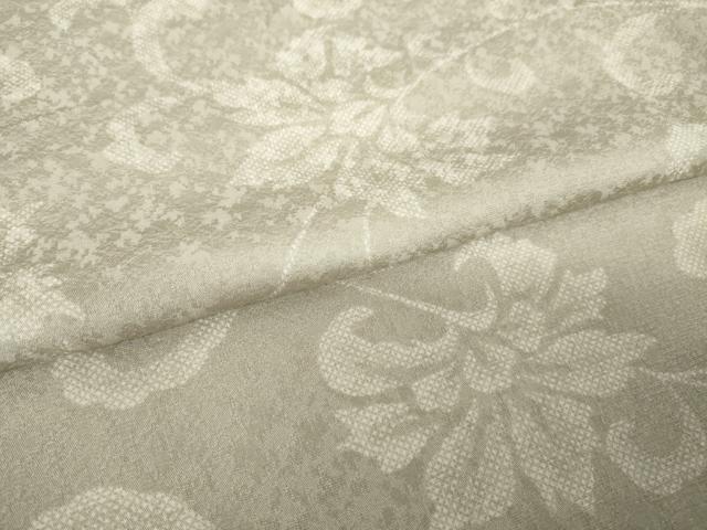 平和屋着物●上質な小紋　花唐草文　正絹　逸品　AABL1390ck